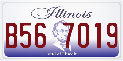 IL license plate B567019