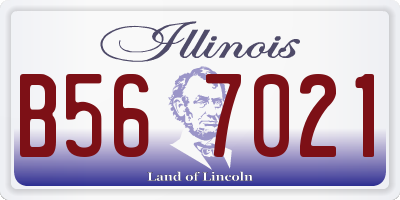 IL license plate B567021