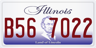 IL license plate B567022