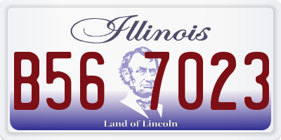 IL license plate B567023
