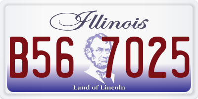 IL license plate B567025