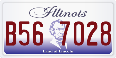 IL license plate B567028