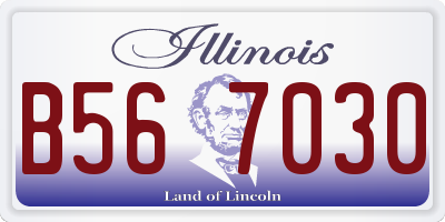 IL license plate B567030