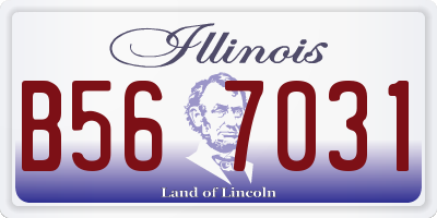 IL license plate B567031