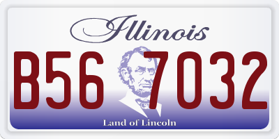 IL license plate B567032