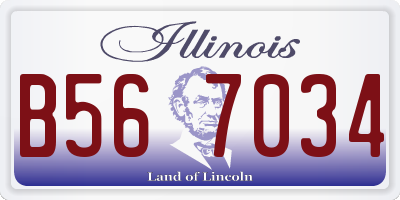IL license plate B567034