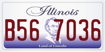 IL license plate B567036