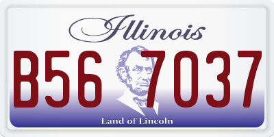 IL license plate B567037
