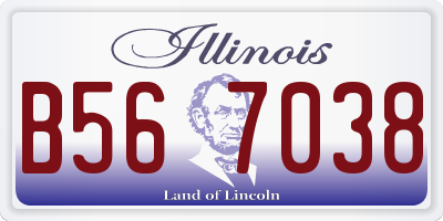 IL license plate B567038