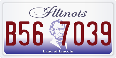 IL license plate B567039