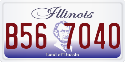 IL license plate B567040