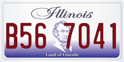 IL license plate B567041