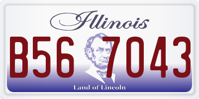 IL license plate B567043