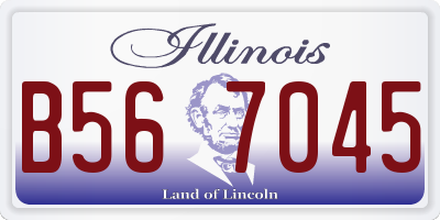 IL license plate B567045