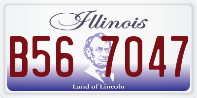 IL license plate B567047