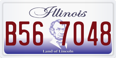 IL license plate B567048