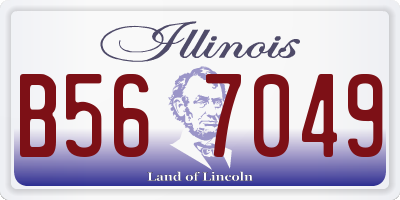 IL license plate B567049