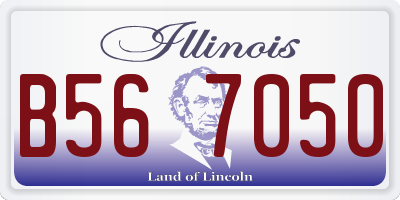 IL license plate B567050