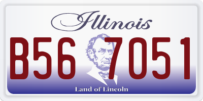 IL license plate B567051