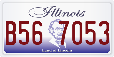 IL license plate B567053
