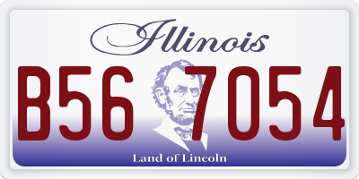 IL license plate B567054