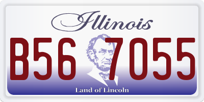 IL license plate B567055