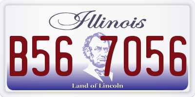 IL license plate B567056