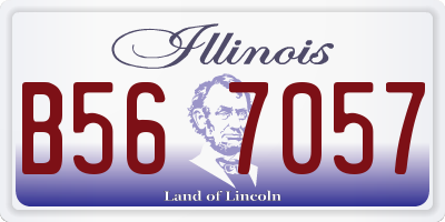 IL license plate B567057