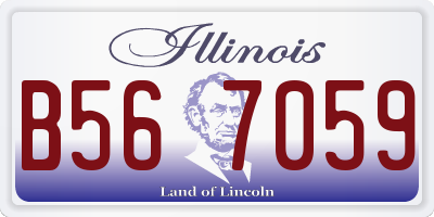 IL license plate B567059