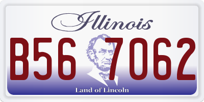 IL license plate B567062