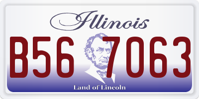 IL license plate B567063