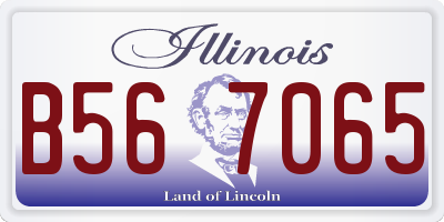 IL license plate B567065