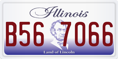 IL license plate B567066