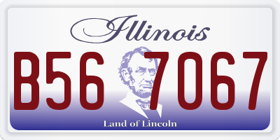 IL license plate B567067