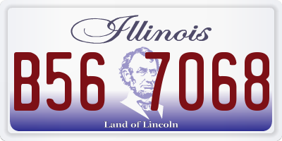 IL license plate B567068