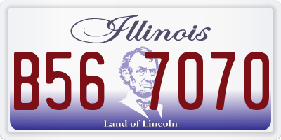 IL license plate B567070