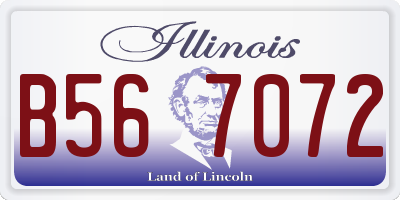 IL license plate B567072