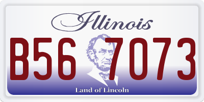 IL license plate B567073