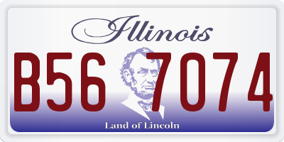 IL license plate B567074
