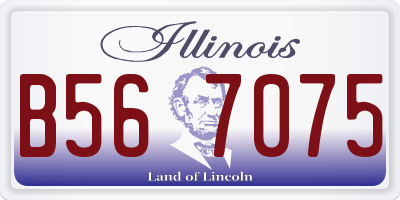IL license plate B567075