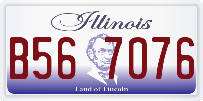 IL license plate B567076