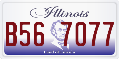 IL license plate B567077