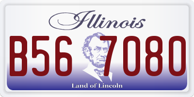 IL license plate B567080