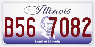 IL license plate B567082