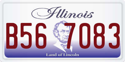 IL license plate B567083