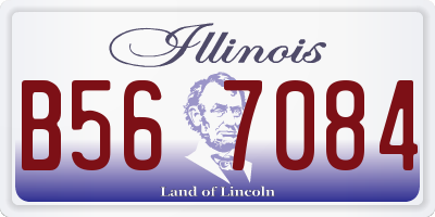 IL license plate B567084