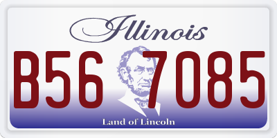IL license plate B567085