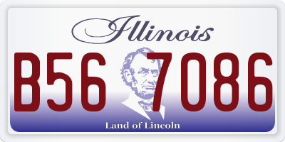 IL license plate B567086