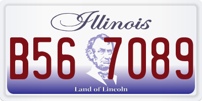 IL license plate B567089