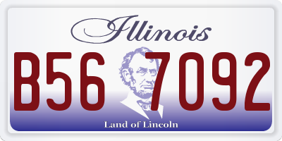 IL license plate B567092